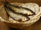 Cripple_140_6 Miracle of the loaves and fishes: two fish in a basket