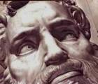 Detail of Michelangelo's marble statue of Moses Detail of Michelangelo's marble statue of Moses