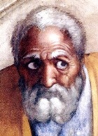 The face of Jacob, from Michelangelo's painting on the ceiling of the Sistine Chapel The face of Jacob, from Michelangelo's painting on the ceiling of the Sistine Chapel