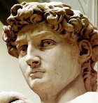 Tamar2_140_a Michelangelo's statue of the young David, detail