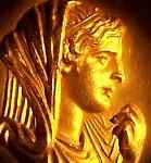 Tamar2_140_d Gold portrait of a young woman from the ancient world