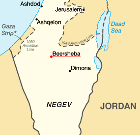 Beersheba Israel Map 