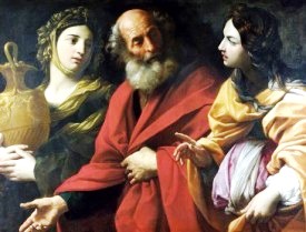 Worst Sins in the Bible: Incest. Lot and his daughters, Guido Reni: one of the less explicit paintings of this story