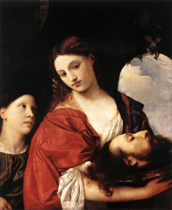 BIBLE PAINTINGS. JUDITH, Titian. Judith with the head of Holofernes 1515