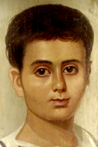 Beautiful young boy, from an ancient coffin portrait Beautiful young boy, from an ancient coffin portrait