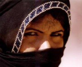 Bible study ideas: Middle Eastern woman with partial face covering