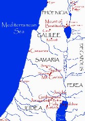 Bible study ideas: Map of Judea, Samaria and Galilee at the time of Jesus
