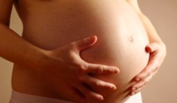 Stomach of a pregnant woman