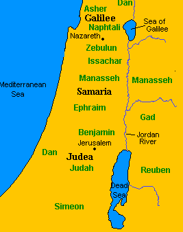 Basemath and Taphath, daughters of Solomon, map