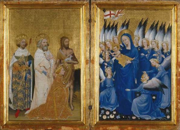 Bible Paintings: The Wilton Diptych, painter unknown, 1395-99