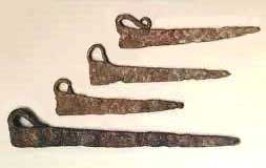 Bible Murders: Jael and Sisera. Ancient metal tent pegs, Jael's improvised weapon