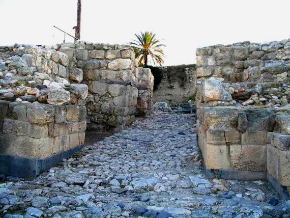 Basemath & Taphaph. The massive stone gates at Megiddo.