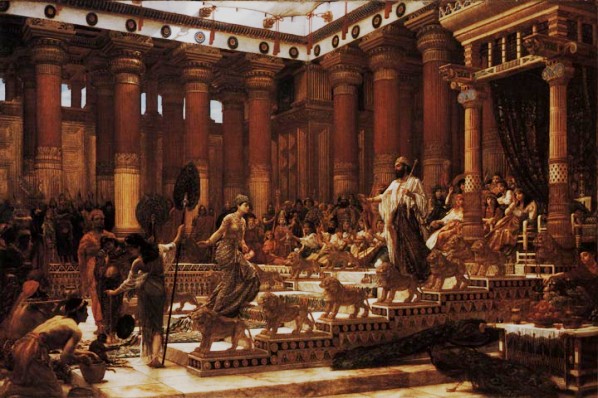 Bible Paintings: The Visit of the Queen of Sheba to King Solomon, Edward Poynter, 1890