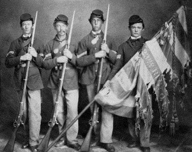 Bible warriors & soldiers: Saul and his sons. Photograph of boy soldiers from the American Civil War