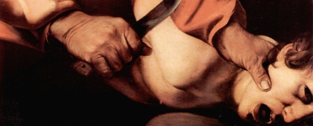 Abraham prepares to sacrificie Isaac, Caravaggio