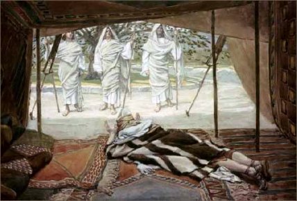 Abraham and the three angels, James Tissot