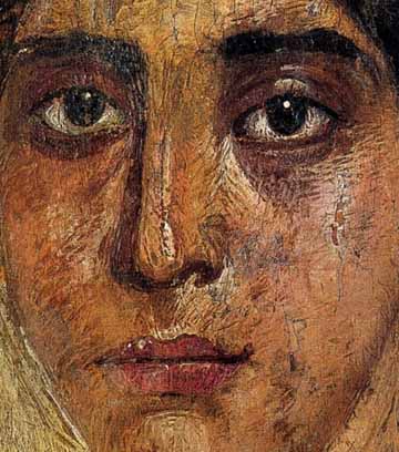 Woman's face, from a Fayum coffin portrait