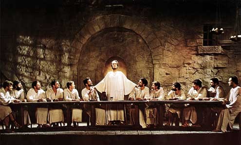 Bible movies, films. The Last Supper in 'The Greatest Story Ever Told'