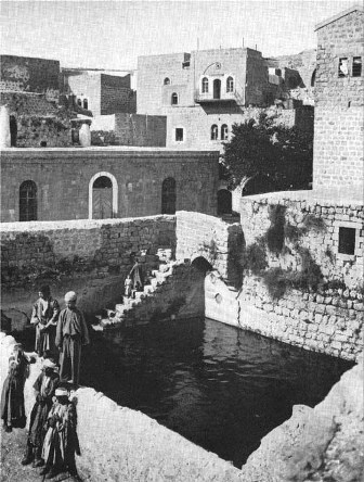 The Upper Pool of David in Hebron, where David exhibited the bodies of the two men who had killed Ishbosheth, 1937 photograph