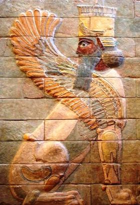 Winged sphinx from the palace of Darius the Great at Susa