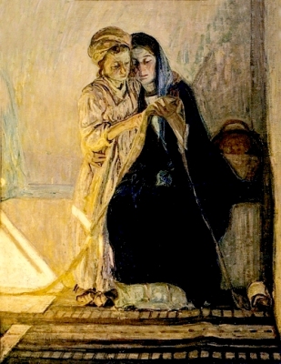 Meditation for Parents: The boy Jesus taught the Scriptures by his mother Mary, Henry Ossawa Tanner