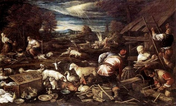 Noah paintings: The Sacrifice of Noah, Jacopo Bassano, 1574