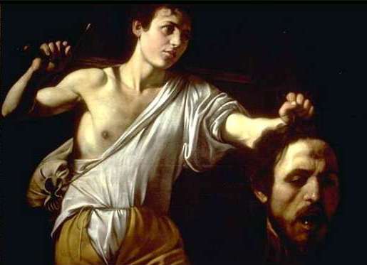 Young People in the Bible: David. David with the head of Goliath, Caravaggio.