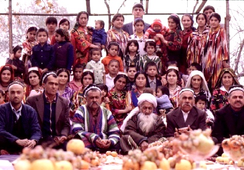 A large Middle Eastern family