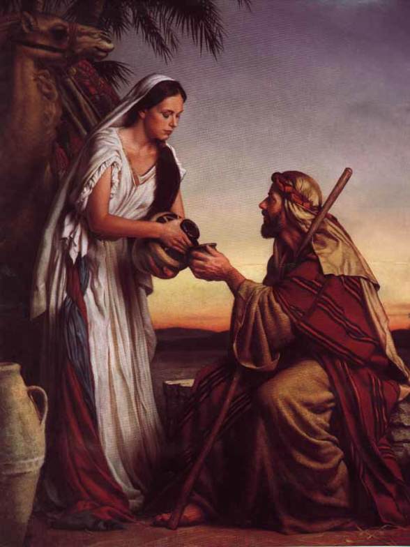 Rebecca, Isaac paintings: Michael Deas, Rebekah at the Well