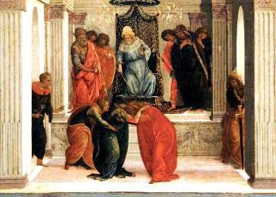 Filippino Lippi, Central panel from the story of Queen Esther