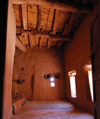 Heroes of the Bible, Joseph of Nazareth: Interior of a mudbrick house, probably similar to the one in which Joseph and Mary lived