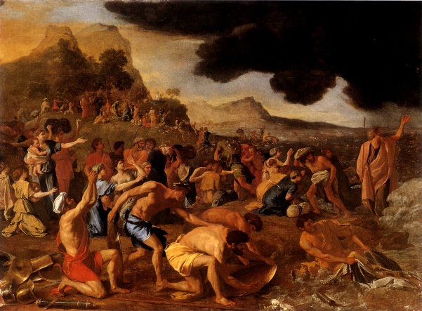 Moses Paintings: 'The Crossing of the Red Sea', Nicolas Poussin, 1633-34