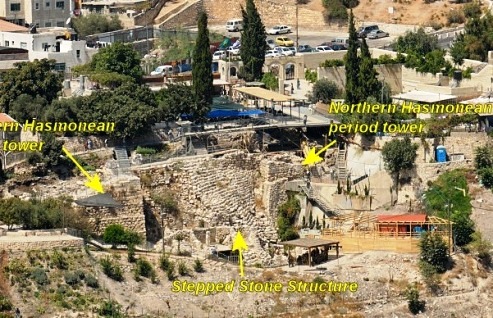 Stepped Stone Structure with Hasmonean period towers, Jerusalem