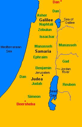Beersheba ancient city: 'From Dan to Beersheba' map