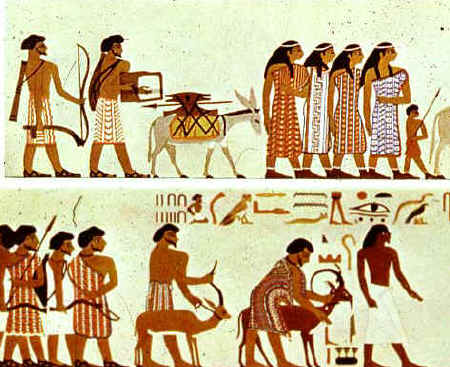 Bible Heroes: Joseph of Egypt. This Egyptian mural from the tombs at Beni-hasan may show Hebrew merchants and traders
