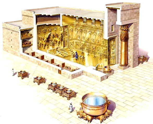 Reconstruction of Solomon's Temple built many hundreds of years after the time of Aaron